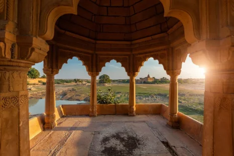 Jaisalmer Fort ramparts with the city spread below
